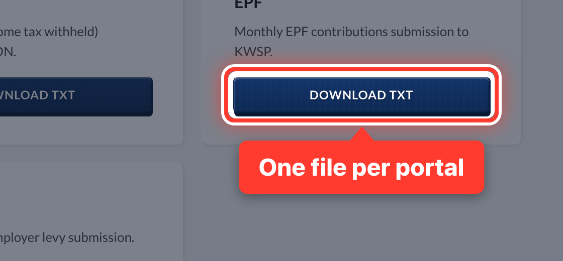 The EPF download button, circled