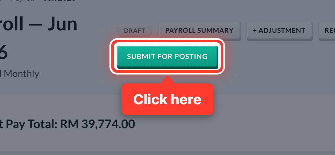 The Submit for Posting button, circled
